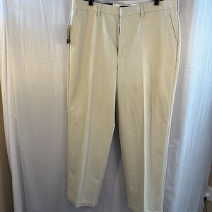 New G.H. Bass & Co. Men's Classic Khaki Chino Pants Size 36x30 Flat Front Casual
